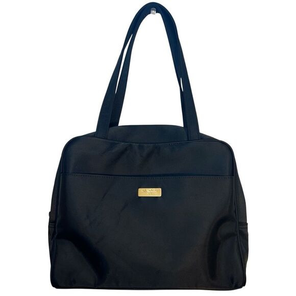 St John ladies Bag black gold double handle nylon capsule packable minimalist - Picture 13 of 13